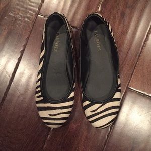 Talbots sz 6 ballet flats leopard print